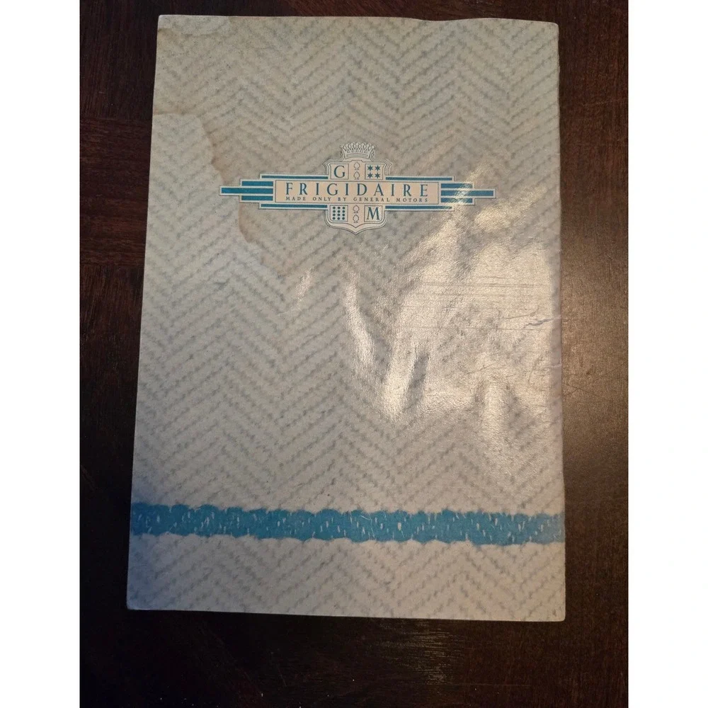 Vintage 1937 Frigidaire Recipes Cookbook General Motors Home Economics Booklet